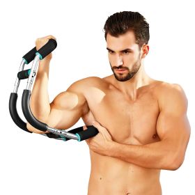 1Pc Adjustable Twister Arm Exerciser Spring Workout Bar Strength Enhancer For Men With 3 Resistance Levels 66 To 110LBS Chest Biceps Triceps Thig (Color: Black)